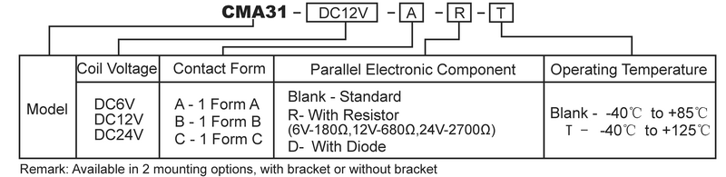 hke cma31 6v 12v 24vdc 1 form a and b and c contact heavy duty general purpose automotive relay 3