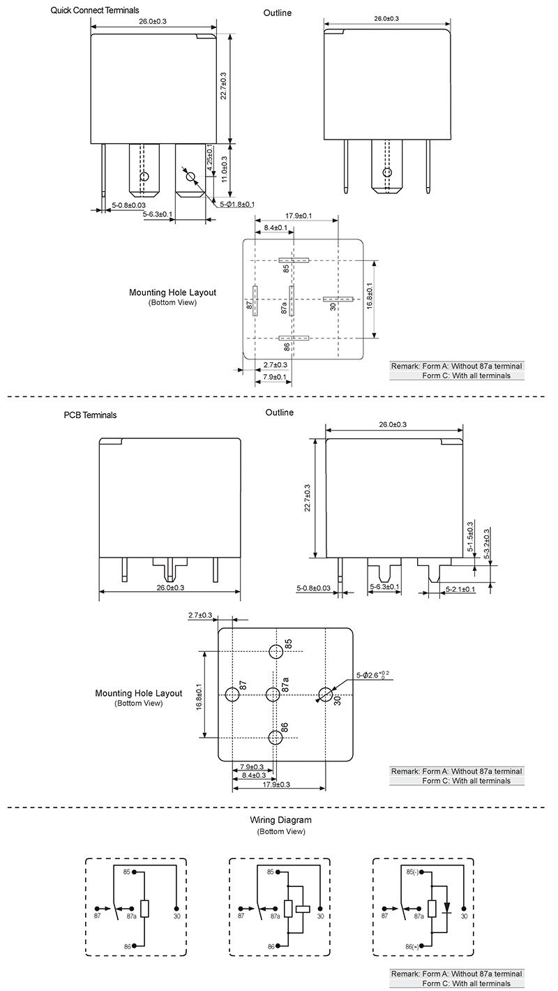 hke cma36 12v 24vdc 1 form a and c contact automotive relay 2