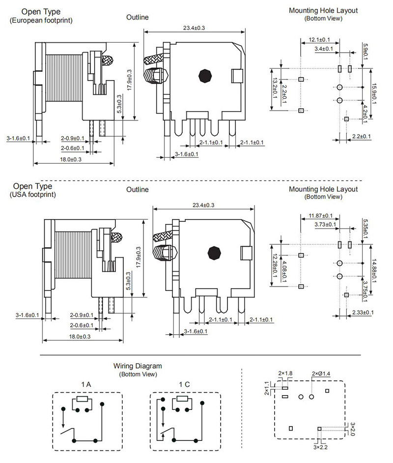 hke cma4 6v 9v 12v 24vdc 1 form a and c contact general purpose automotive relay 3