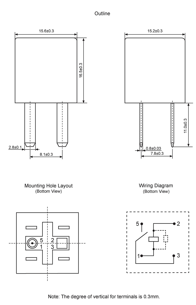 hke cma57 12vdc 1 form a contact microminiature automotive relay 2