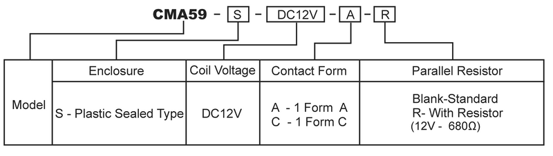 hke cma59 12vdc 1 form a and c contact automotive mute relay 3