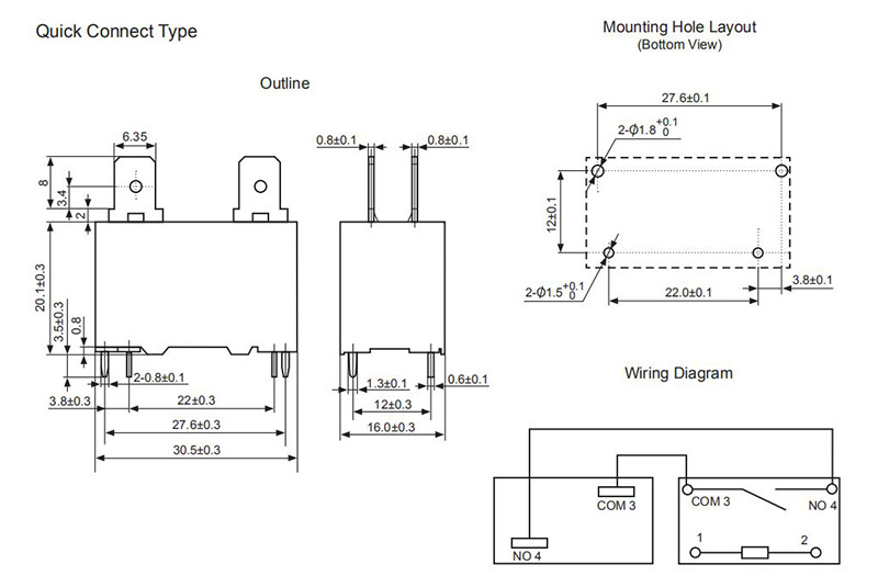 hke f6 5v 6v 9v 12v 24vdc 1 form a contact miniature power relay 5