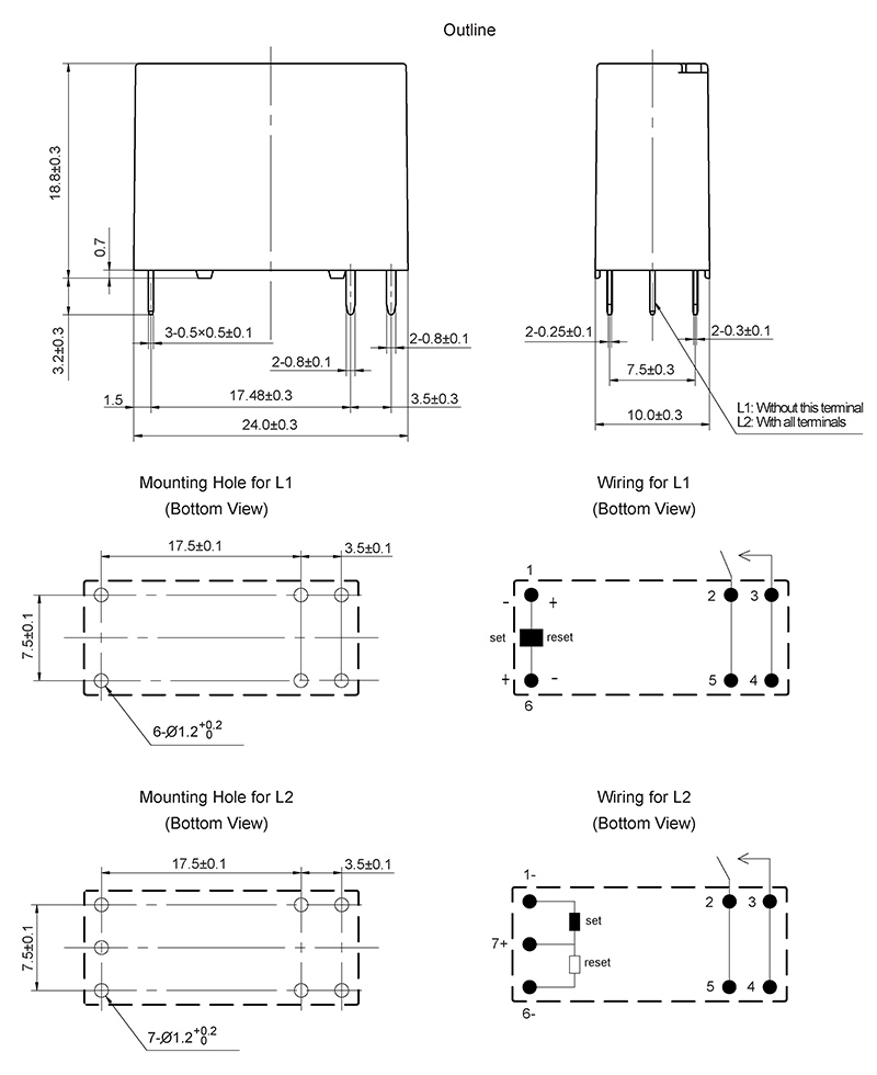 hke hke17 3v 5v 6v 9v 12v 24vdc 1 form a contact magnetic latching relay 2