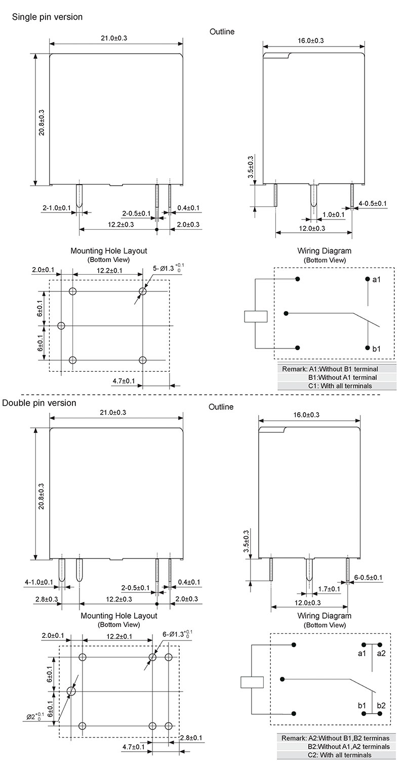 hke hrs4n 3v 5v 6v 9v 12v 18v 24v 36v 48vdc 1 form a and b and c contact power relay 4